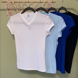 4 Under Armor short sleeve V neck tshirts